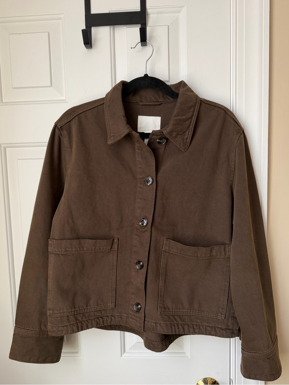 H&M Brown/Olive Utility Button-Front Jacket